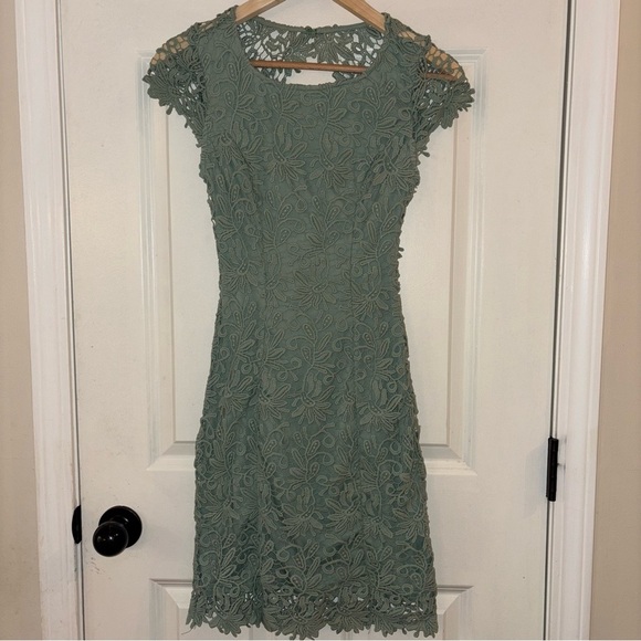 Lulus Romance Language Sage Backless Lace Dress - XS - Picture 3 of 7